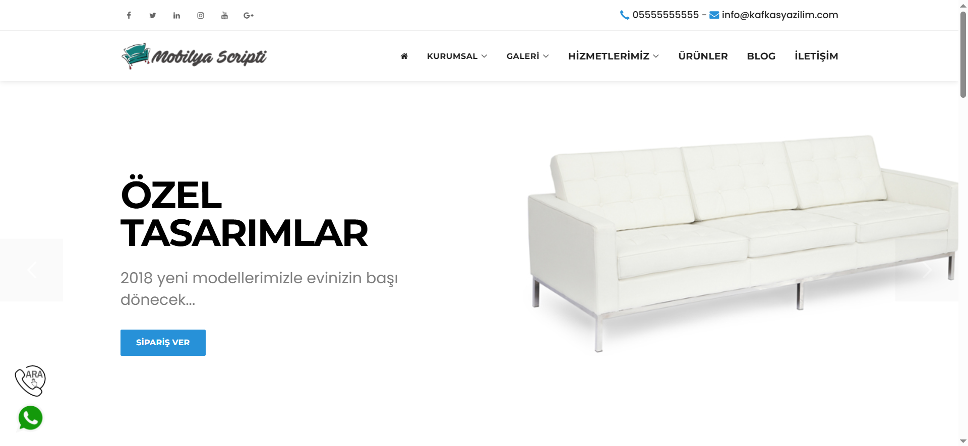 Modern Mobilya Web Sitesi