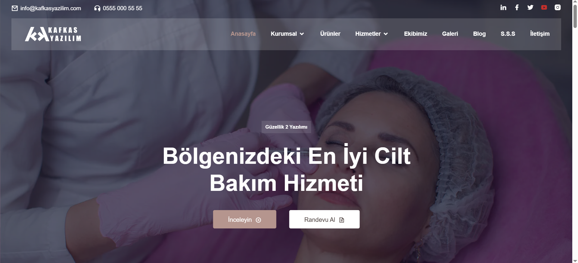 Güzellik Merkezi Web Site Yazılımı