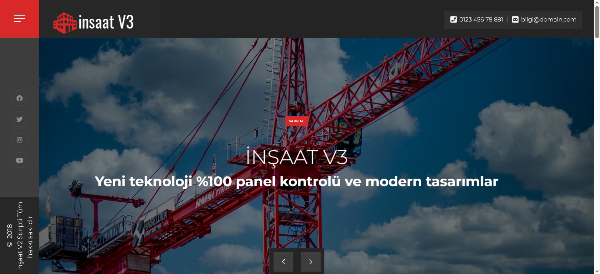 Profesyonel İnşaat Web Sitesi